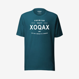 Teal Blue Crew Neck Graphic T-Shirt