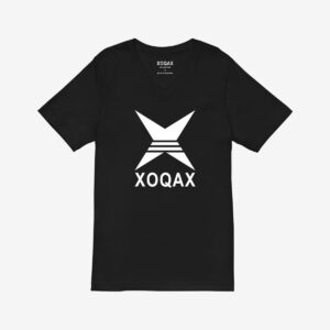 Black V-Neck Graphic T-Shirt
