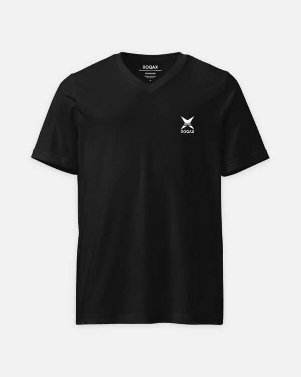 Black V-neck Signature T-shirt