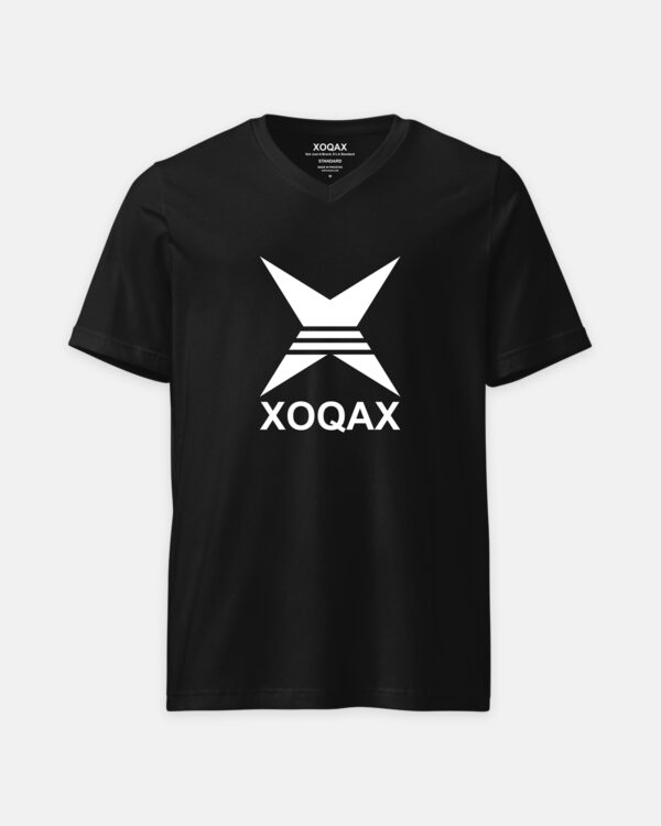 Black V-neck Graphic T-shirt