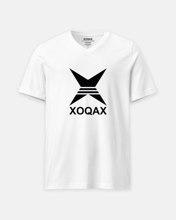 White V-neck Graphic T-shirt